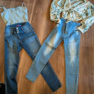 Women's Skinny Jeans in Blue Bundle Colombian Body Contour Jeans